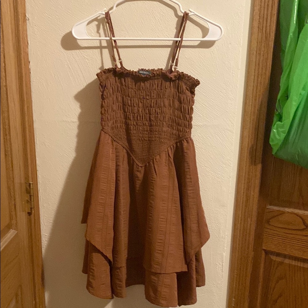 Charming Brown Kids Dress